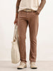 Slim Fit Solid Denim Jeans | Brown