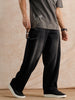 Casual Heavy Fade Baggy Fit Jeans | Dark Grey