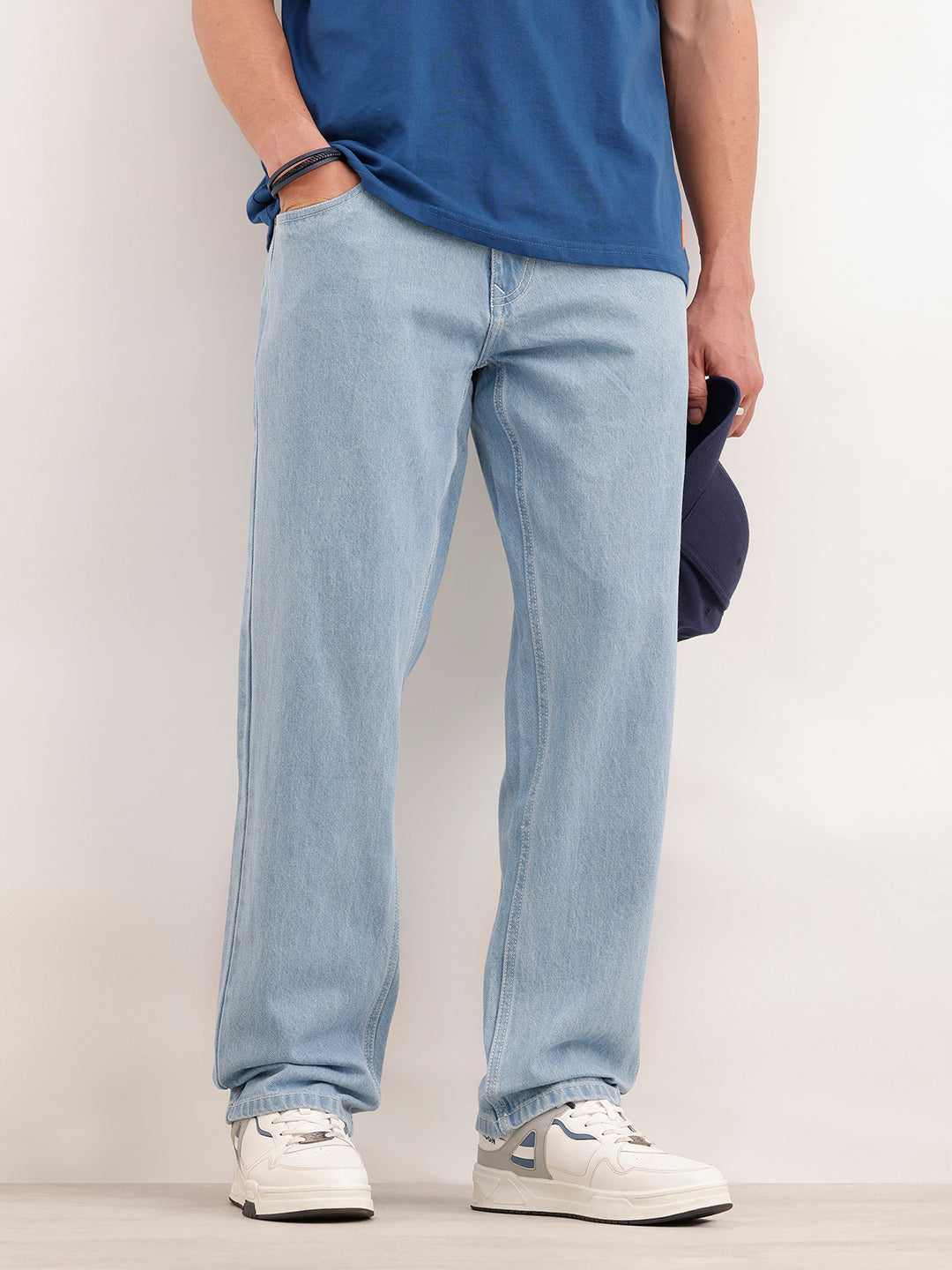 Faded Anti Fit Denim Jeans  | Light Blue