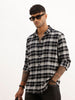 Checkered Slim Fit Full Sleeve Shirt | Black