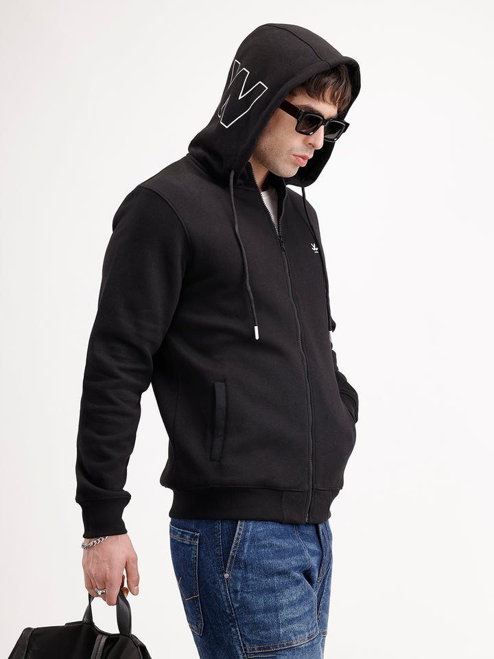 Regular Fit Hooded Sweatshirt | Black