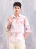 Men’s Pastel Tie-Dye Casual Shirt – Soft Cotton | Pink