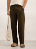 Solid Loose Fit Trouser | Olive
