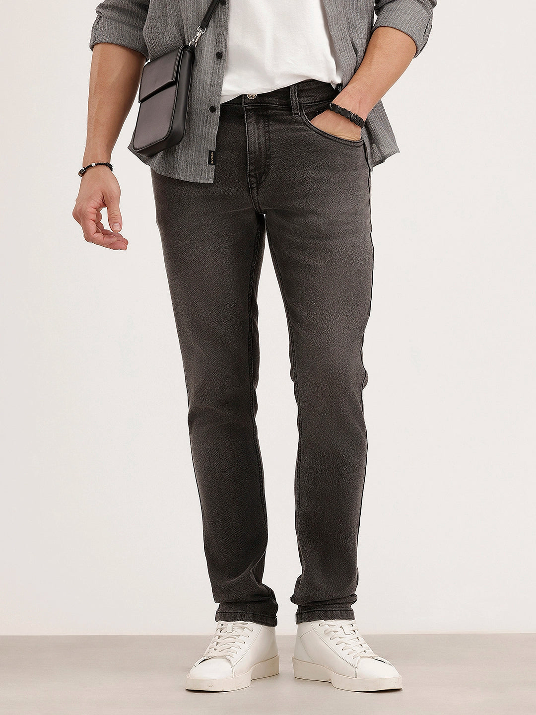 Slim Fit Denim Jeans | Dark Grey
