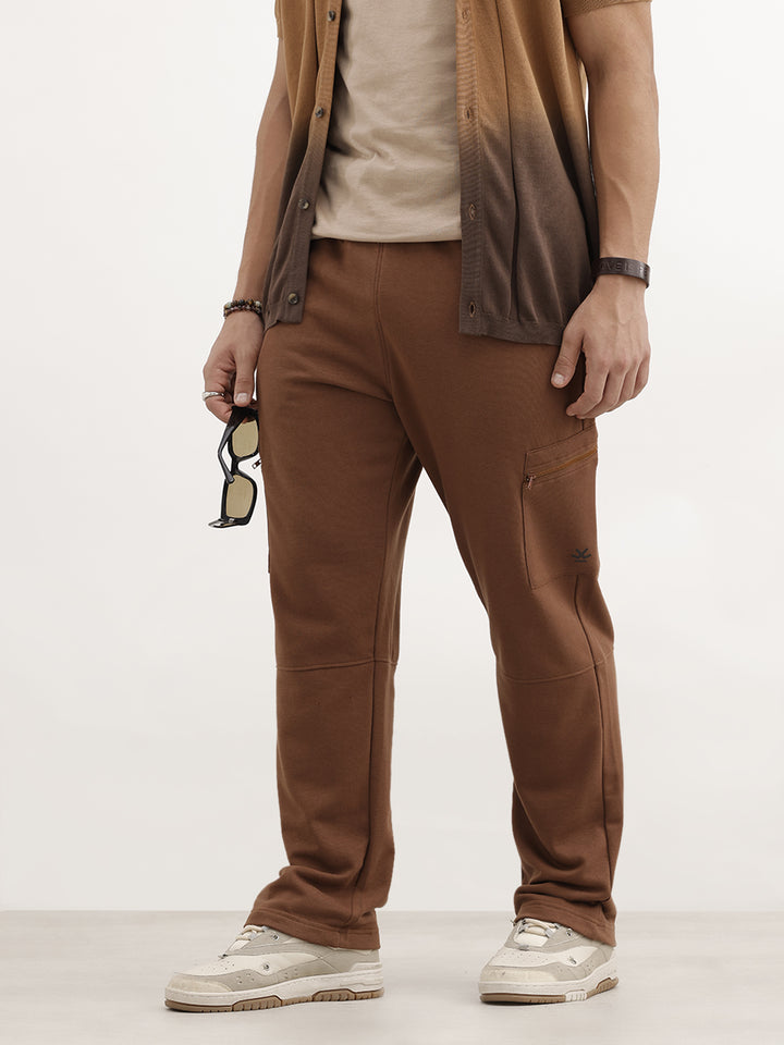 Cut & Sew Comfort Fit Cargo Jogger | Brown