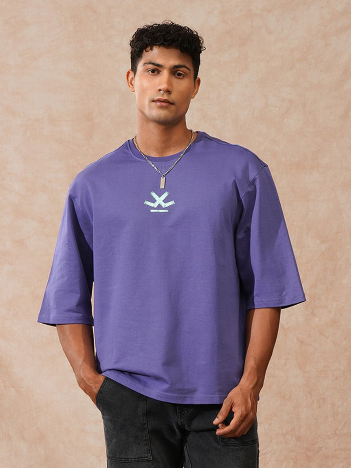 Solid 3/4th Sleeve T-Shirt | Blue