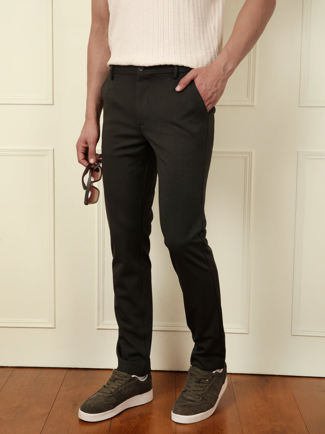 Olive Easy-Fit Waist Trousers