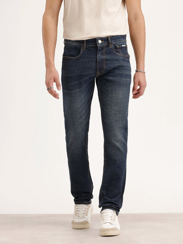 Slim Fit Daded Denim Jeans | Blue