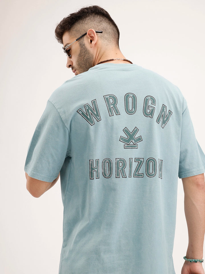 Oversized Fit Back Print T-Shirt | Green