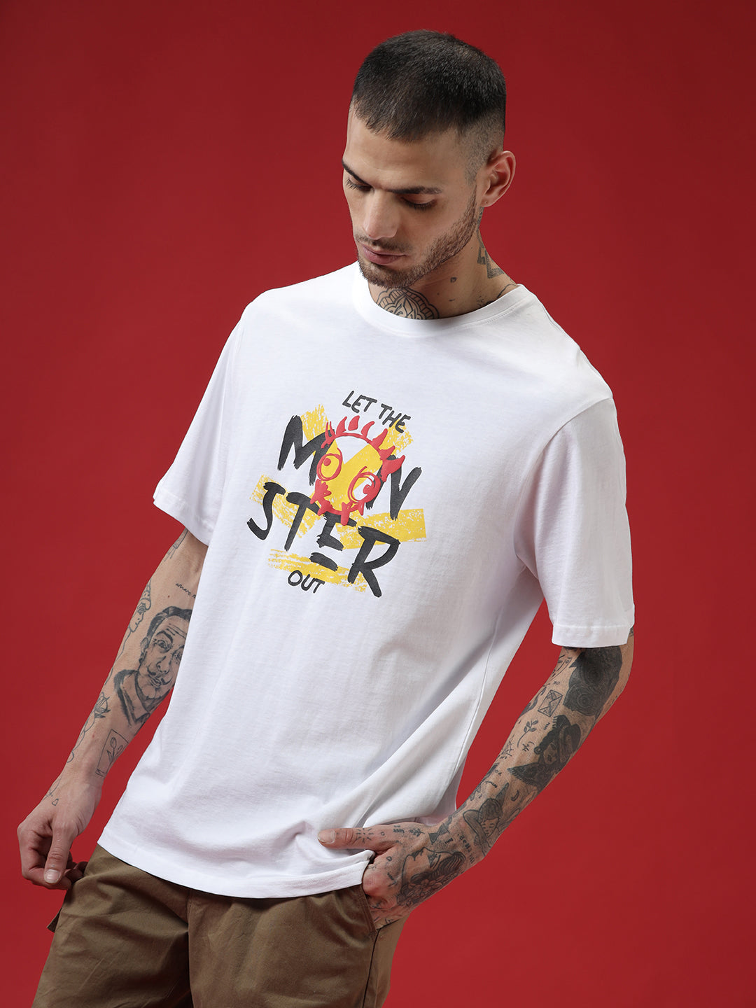 Let The Monster Out Printed T-Shirt