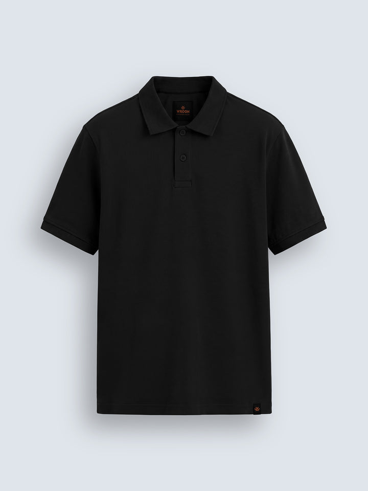 Essential Supima Polo T-Shirt |Black