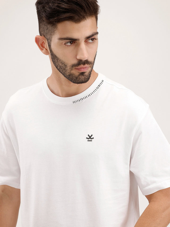 Solid HD Printed T-Shirt | White