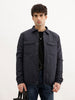 Solid Regular Fit Fuffer Jacket | Navy Blue | WJK02FSRE1028W