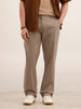 Anti Fit Solid Trouser | Beige