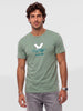 Slim Fit Placement Printed T-Shirt | Green