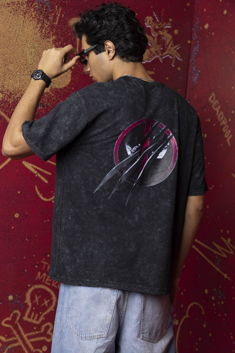 Deadpool Claw Marks Oversized T-Shirt