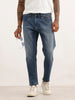 Faded Skinny Crop Denim Jeans | Light Blue