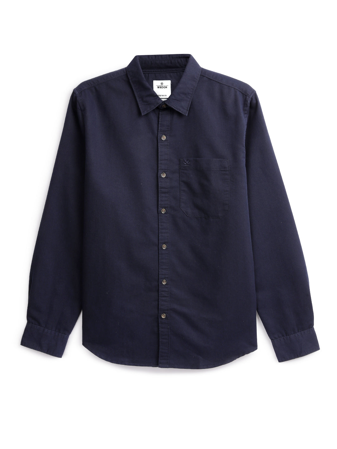 Prime Navy Solid Cotton Shirt