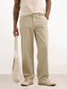 Classic Solid Loose Fit Trouser | Beige