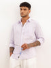 Striped Slim Fit Full Sleeve Shirt | Purple