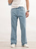 Bootcut Fit Solid Denim Jeans  | Light Blue
