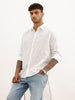 Solid Slim Fit Full Sleeve Shirt | White