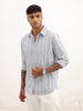 Classic Slim Fit Striped Shirt | Light Blue
