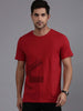 Wrogn Printed Red T-Shirt