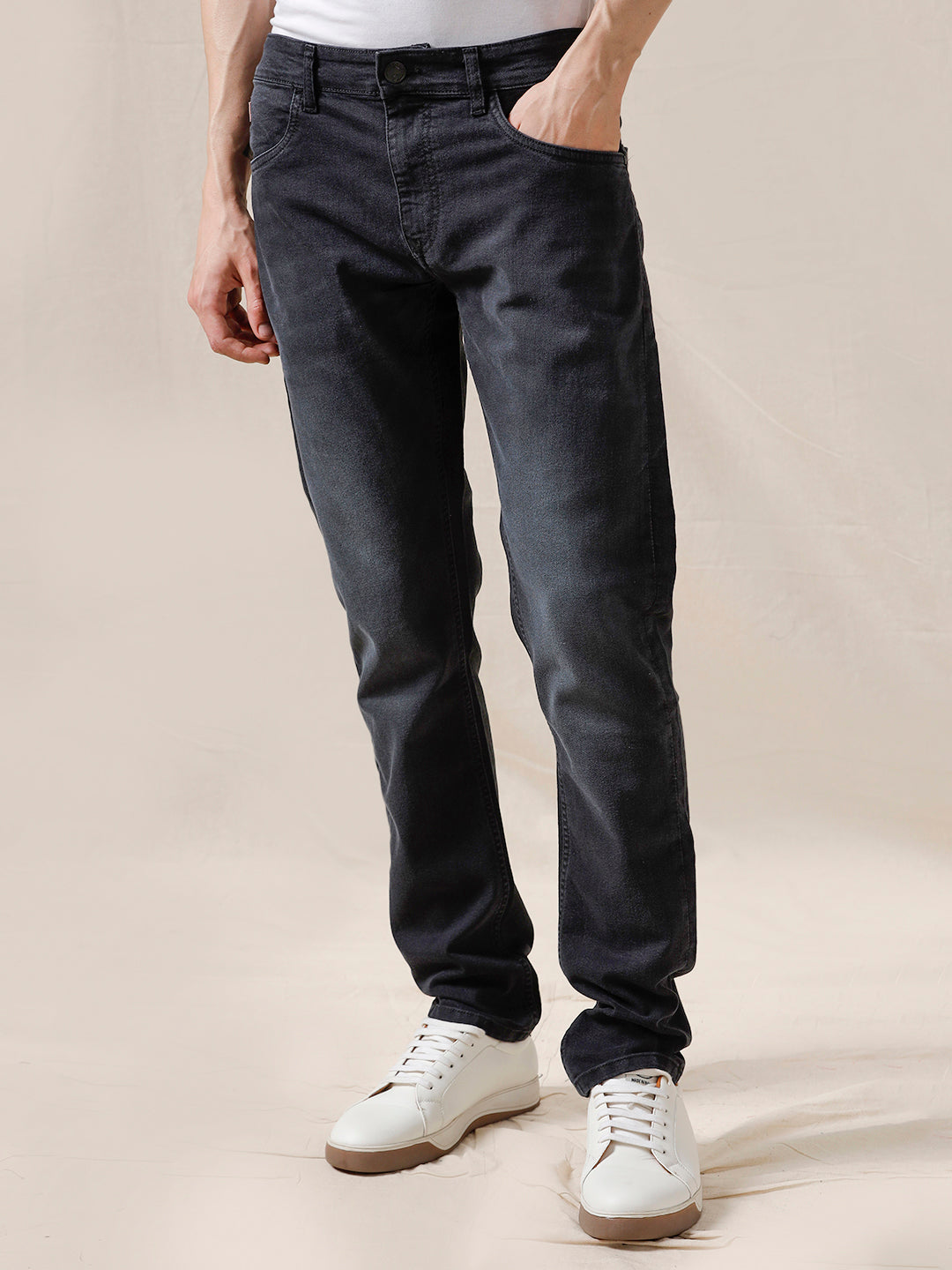 Darkstone Black Casual Jeans