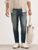 Faded Skinny Crop Denim Jeans | Light Blue
