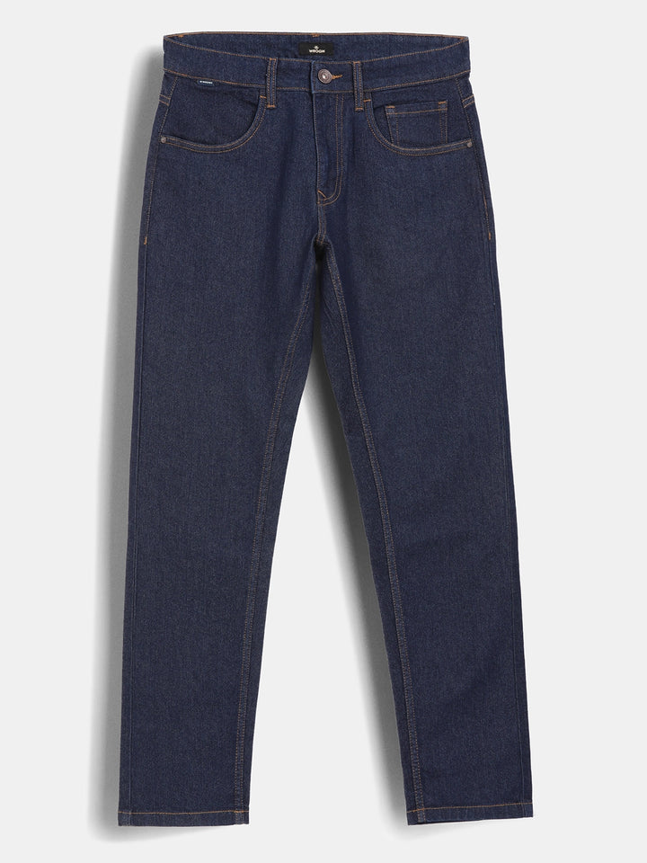 Solid Slim Fit Denim Jeans | Dark Blue