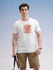 Slim Fit Classic Placement Printed T-Shirt  | Off White