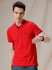 All Red Solid Polo T-Shirt