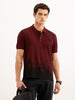 Slim Fit Placement Printed Polo T-Shirt  | Red