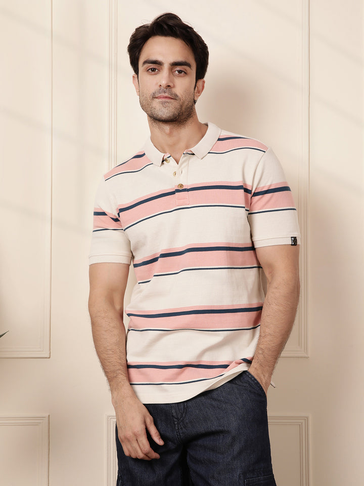 Pure Cotton Yarn Dyed Polo | Off White