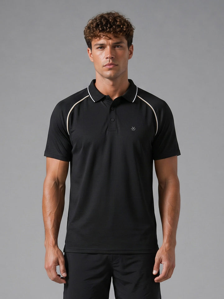 Nylon Active Polo | Active |  Black