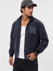 Oversized Corduroy Zipper Jacket | Grey | WTJK6323M