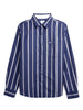 Elite Navy Full Sleeve Striped Shirt