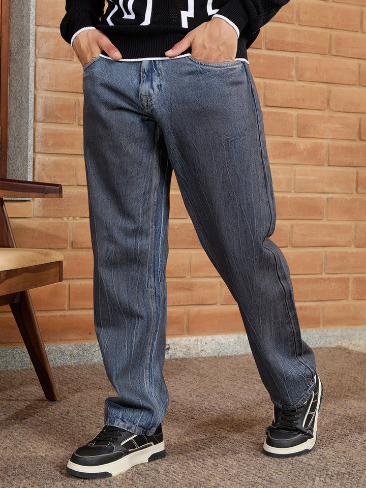 Washed Anti Fit Jeans | Blue