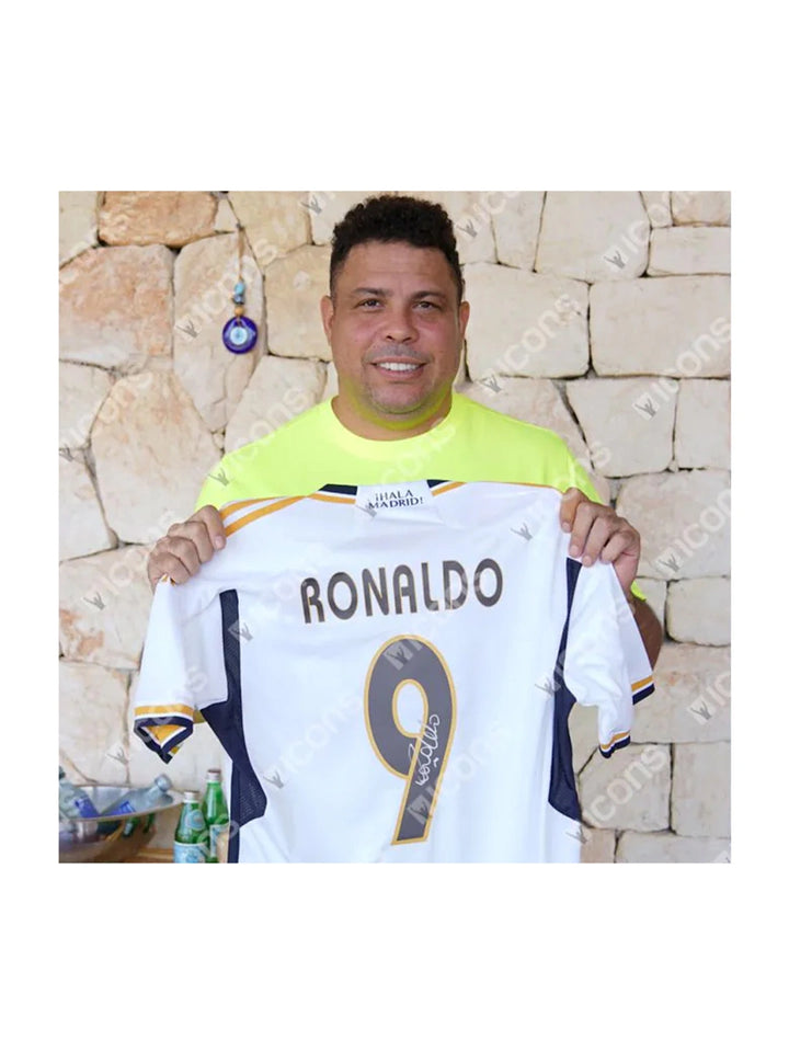 Ronaldo Back Signed Modern Real Madrid CF Home Shirt with Fan Style Numbers