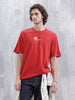 Men's Casual Emboridered Oversized Fit T-Shirt | Red