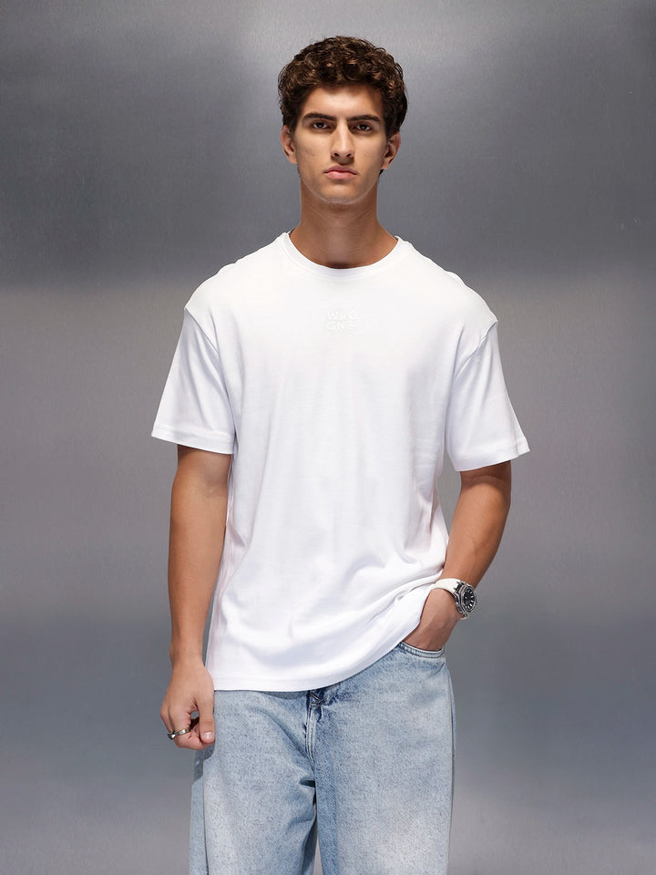 Men's Casual Oversized Tee  |  White