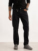Solid Straight Fit Denim Jeans | Black