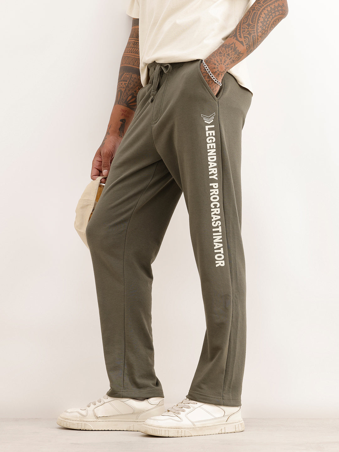 Classic Placement Printed Jogger | Olive