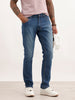 Faded Slim Fit Denim Jeans | Dark Blue | WUJN2609F