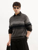 Slim Fit Striped Full Sleeve T-Shirt | Grey | WSW02FSRE1043W