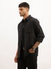 Regular Fit Striped Shirt | Black | WTSH2007F