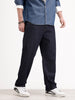 Loose Fit Textured Denim Jeans | Dark Blue