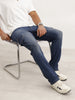 Classic Straight Fit Cargo Jeans | Light Blue