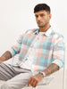 Regular Fit Checkered Shirt | Orange
